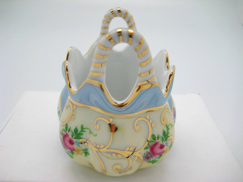 Vintage Victorian Antique Basket Jewelry Box Deluxe Gold - GermanGiftOutlet.com
 - 6