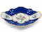 Vintage Victorian Antique Dish Jewelry Box Royal Blue-JE05