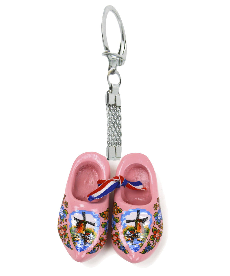 Cute Pink Wooden Shoes Keychain  - GermanGiftOutlet.com