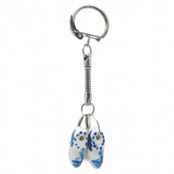 Holland Clogs Small Delft Ceramic Key Ring - GermanGiftOutlet.com
 - 1