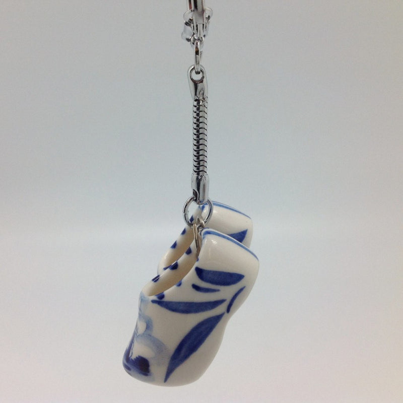 Holland Clogs Large Delft Ceramic Key Ring - GermanGiftOutlet.com
 - 3
