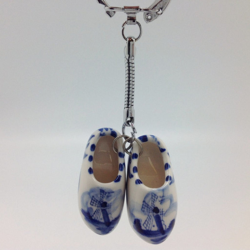 Holland Clogs Large Delft Ceramic Key Ring - GermanGiftOutlet.com
 - 2