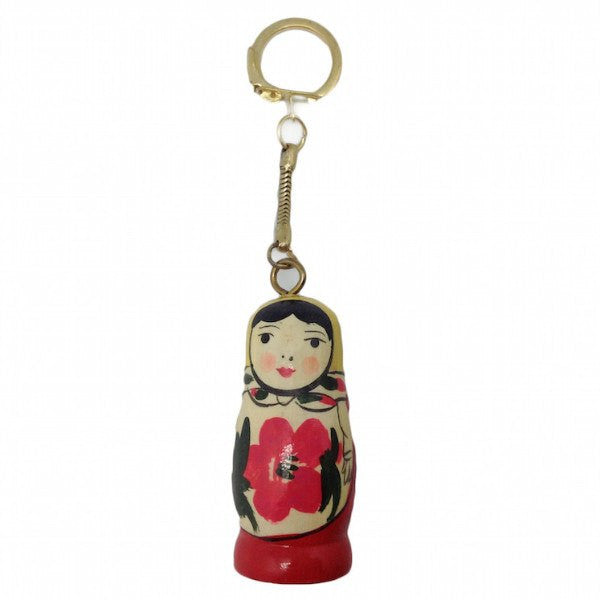 Russian Wooden Doll Wooden KeyChain - GermanGiftOutlet.com
 - 1