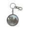 Europen Village Metal Round Pill Box Keychain-KE02