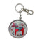 Red Dala Horse Metal Round Pill Box Keychain-KE02