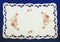 Embroidered Burgundy Rose Square Table Linen-LI02