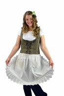 Victorian Lace Adult Half Apron Ecru - GermanGiftOutlet.com
 - 1