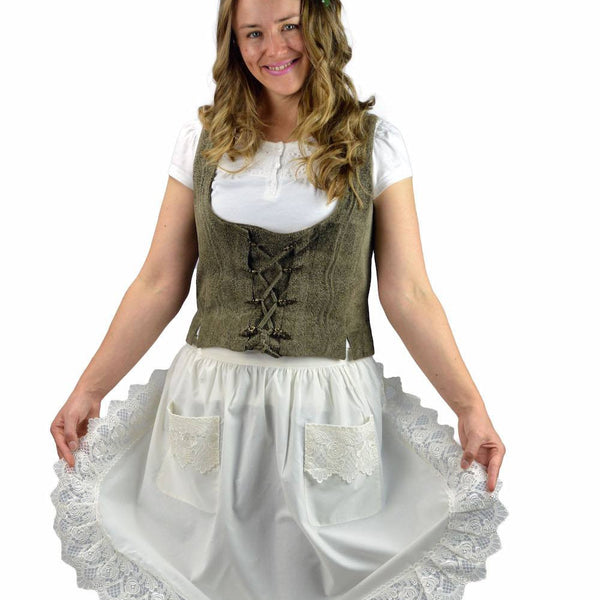 エプロン・三角巾 1930s Hand Made Tenerife Lace Half Apron 1930s Hand Made Tenerife Lace Half Apron