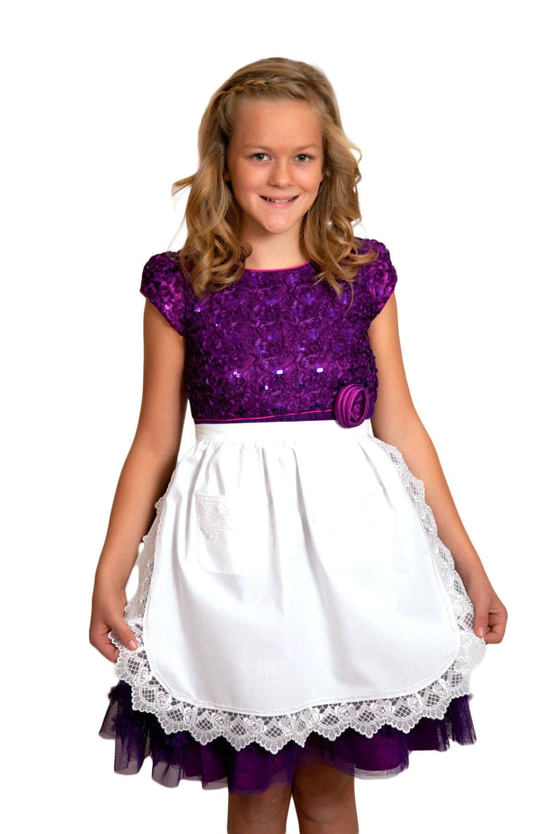 Girls and Petite Women Lace White Half Apron (Ages 4+) - GermanGiftOutlet.com
 - 1