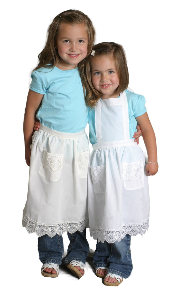 Girls and Petite Women Lace White Half Apron (Ages 4+) - GermanGiftOutlet.com
 - 7