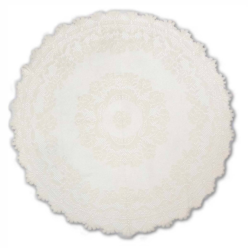 Oktoberfest Alpenrose Linen Round Ecru Table-LI03