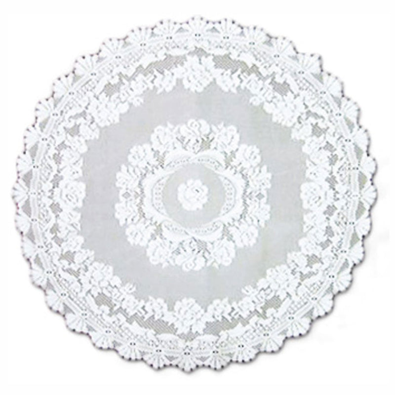 Oktoberfest Alpenrose Round White Table Linen-LI03