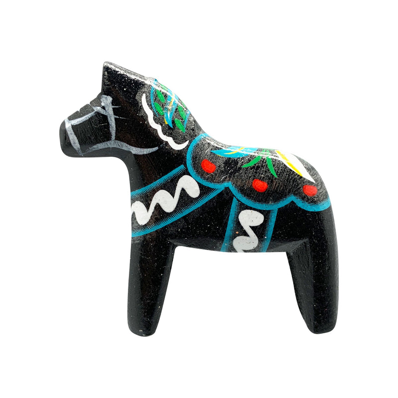 Magnetic Dala Horse Black/2"