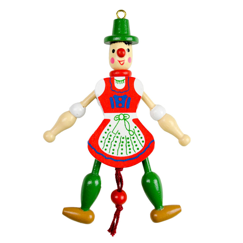 German Gift Jumping Jack Toy Fridge Magnet Girl