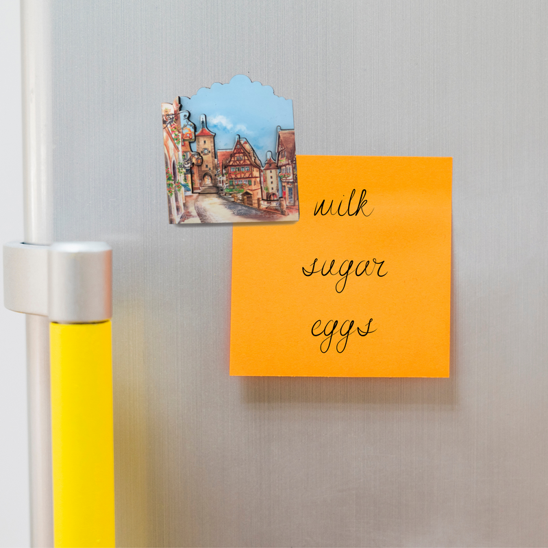 German Village Fridge Magnet