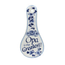 Ceramic Spoon Rest Magnet: Opa is the Greatest - GermanGiftOutlet.com