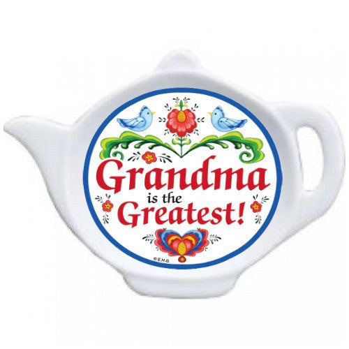 "Grandma is the Greatest" Teapot Magnet with Birds Design - 1 - GermanGiftOutlet.com