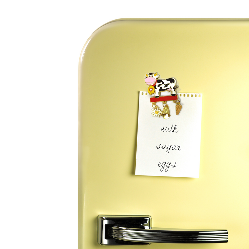 Cow Collectors Gift Idea Kitchen Magnet with Charms
