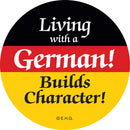 Magnetic Button: Living with German - GermanGiftOutlet.com
