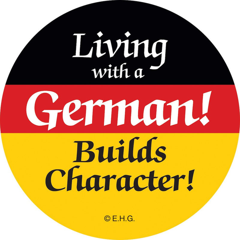 Magnetic Button: Living with German - GermanGiftOutlet.com
