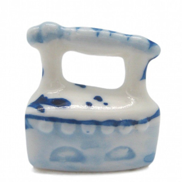 Miniature Ceramic Delft Blue Iron - GermanGiftOutlet.com
 - 1