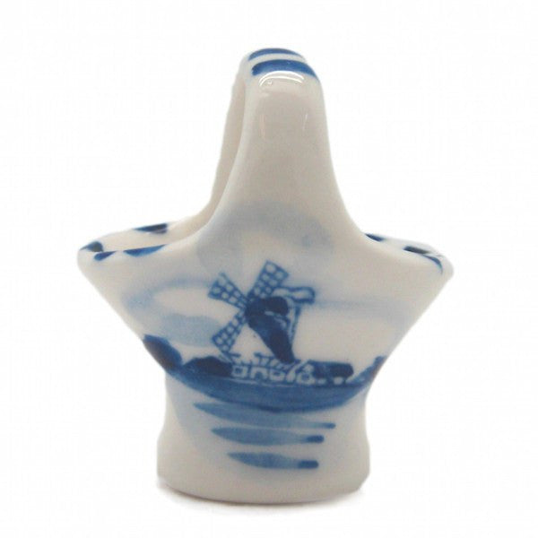 Miniature Ceramic Delft Blue Basket - GermanGiftOutlet.com
 - 1