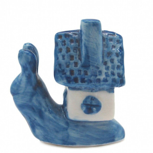 Ceramic Miniatures Animals Delft Blue Snail - GermanGiftOutlet.com
 - 1