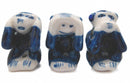 Ceramic Miniatures Animals Delft Blue Monkey - GermanGiftOutlet.com
 - 1