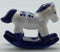 Porcelain Miniatures Animal Delft Rocking Horse - GermanGiftOutlet.com
 - 2