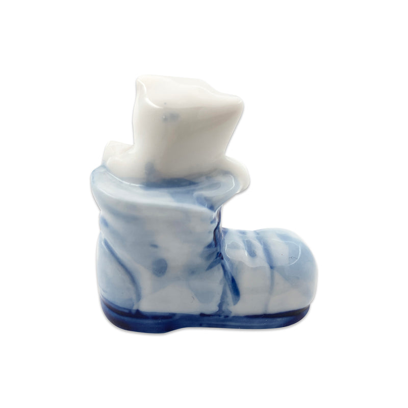 Porcelain Miniatures Animal Delft Cat In Boot-MI01