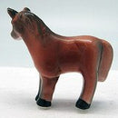Porcelain Animals Brown Miniatures Horse - GermanGiftOutlet.com
 - 2