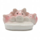 Porcelain Animals Miniatures Pink Pig - GermanGiftOutlet.com
 - 1