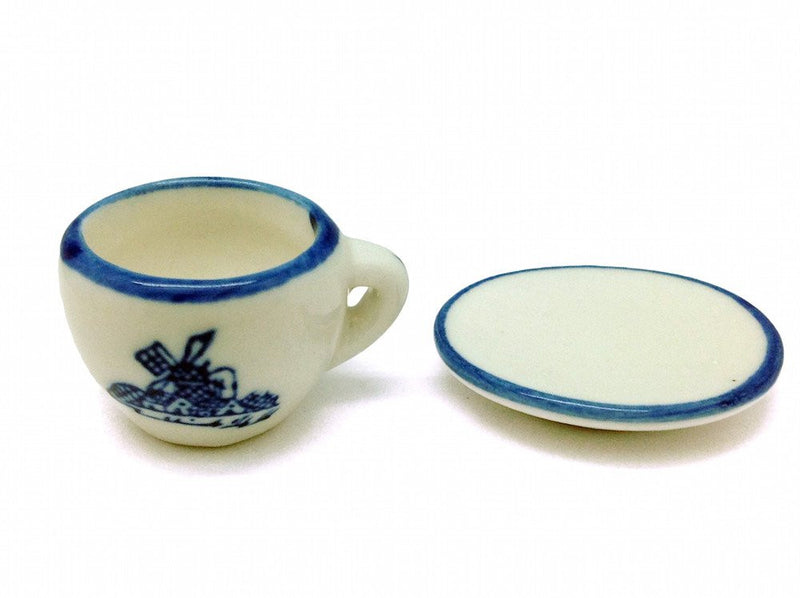Miniature Cup and Saucer Set Delft - GermanGiftOutlet.com
 - 1