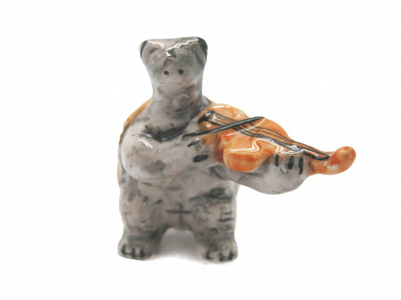 Miniature Musical Instrument Turtle With Violin - GermanGiftOutlet.com
 - 1