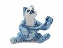 Miniature Musical Instrument Cat With Banjo Delft Blue - GermanGiftOutlet.com
 - 1