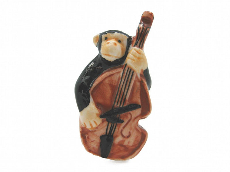 Miniature Musical Instrument Monkey With Bass - GermanGiftOutlet.com
 - 1