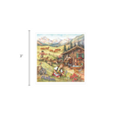 German Gift Magnet Tile Alpine Heidi Scene