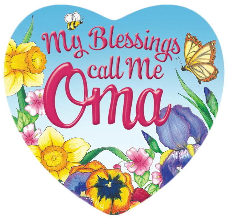 Gift for Oma Heart Magnetic "My Blessings Call me Oma" - 1 - GermanGiftOutlet.com