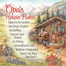 Gift for Opa Magnet Tile: Opa House Rules