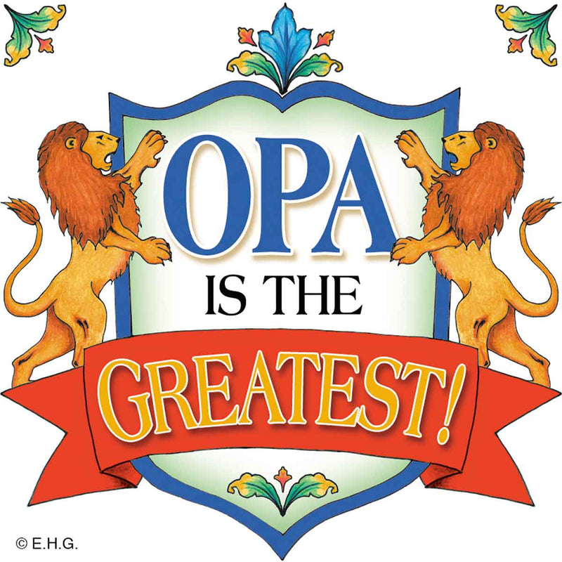 German Gift Idea Opa Magnetic Gift Tile