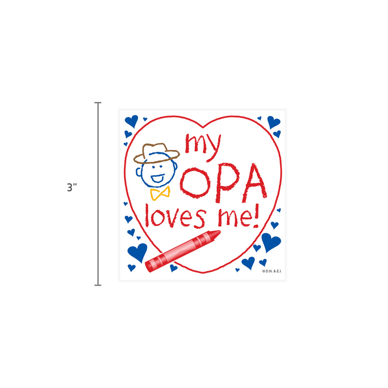 German Gift Magnet "My Opa Loves Me"