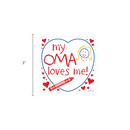 German Gift Magnet "My Oma Loves Me"