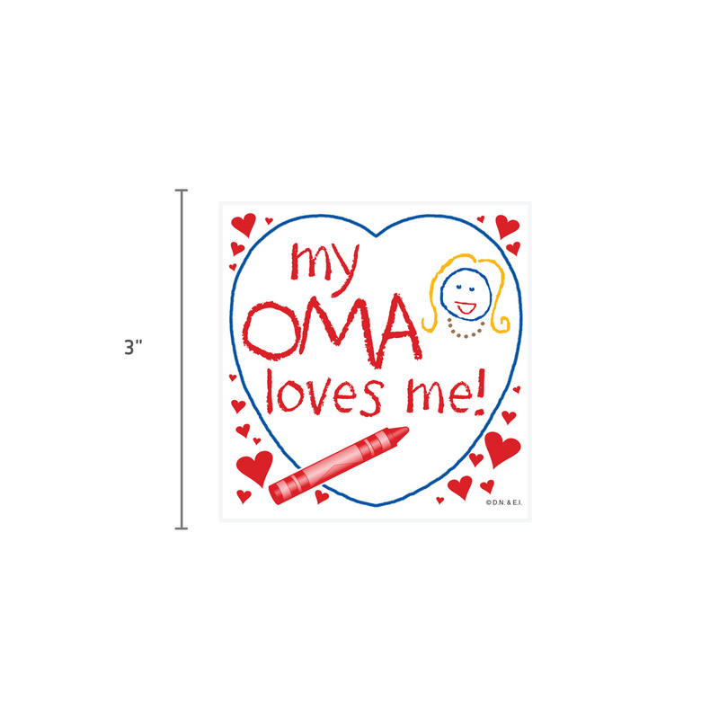 German Gift Magnet "My Oma Loves Me"