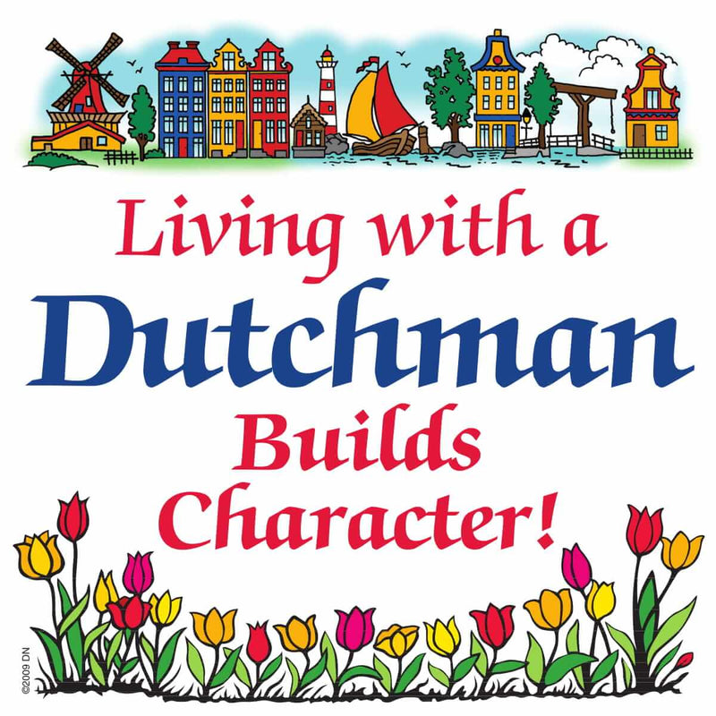 Dutch Souvenirs Magnet Tile (Living Dutchman)