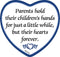 "Parents Hold Their Children's Hands..." Heart Magnet Tile  - GermanGiftOutlet.com