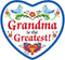 "Grandma Is The Greatest" Heart Magnet Tile Grandma Gift - 1 GermanGiftOutlet.com