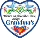 "There's No Place Like … Grandma's" Heart Magnet Tile - GermanGiftOutlet.com