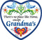 "There's No Place Like … Grandma's" Heart Magnet Tile - GermanGiftOutlet.com