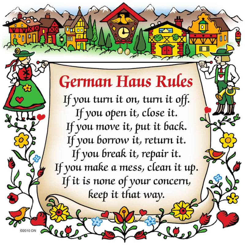 German Gift Idea Magnet (German Haus Rules)