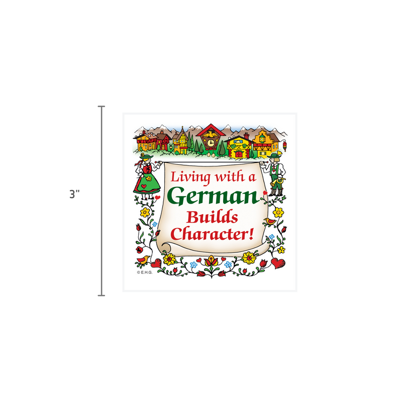 German Gift Idea Magnet (Living With A German)